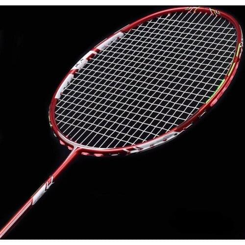 100% Full Carbon Fiber Strung Badminton Rackets 10U 54G Tension 22-30LBS 13kg Training Racquet Speed Sports With Bags For Adult