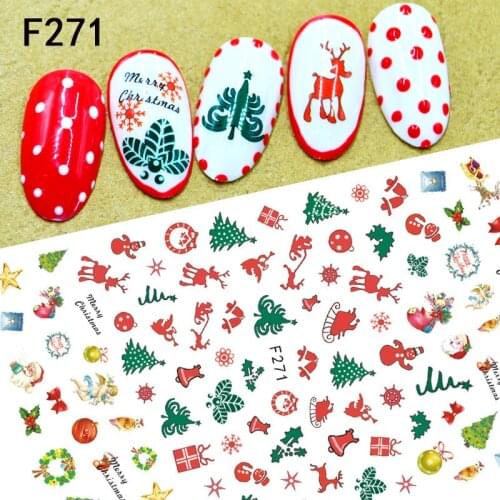 Christmas Nail Stickers Nail decals Snowflake Snowman Elk Christmas Series Nail Stickers Decoration Manicure