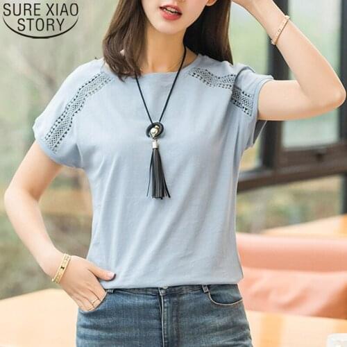 Batwing Sleeve Shirts For Womens Tops Shirts Plus Size Cotton Blouses 2021 Summer Lace Blusas Female Women Clothing 5XL 970C30