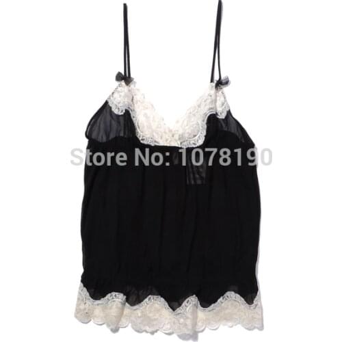 Chiffon sexy little camisole straps sleepwear ladies casual homewear sexy lingerie