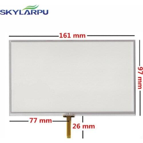 Skylarpu New 7" inch 4 wire Resistive Touch Screen Panel 163*97mm digitizer panel middle line free shipping