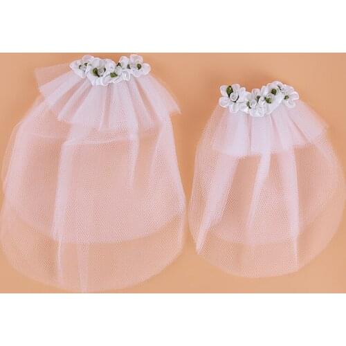 New Hot Dogs Bridal Hair Flower Dog Wedding Veil Headdress Pet Wedding Accessories Pet Wedding Tiara Small Dog