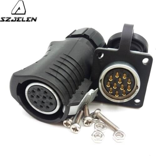 XHP20 series, 10-pin waterproof connector , Screw panel installation, Industrial connectors plugs and sockets 10pin