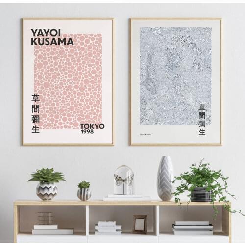 Yayoi Kusama Exhibition Poster Japanese Canvas Painting Nordic Abstract Art Print Modern Wall Picture For Living Room Home Decor