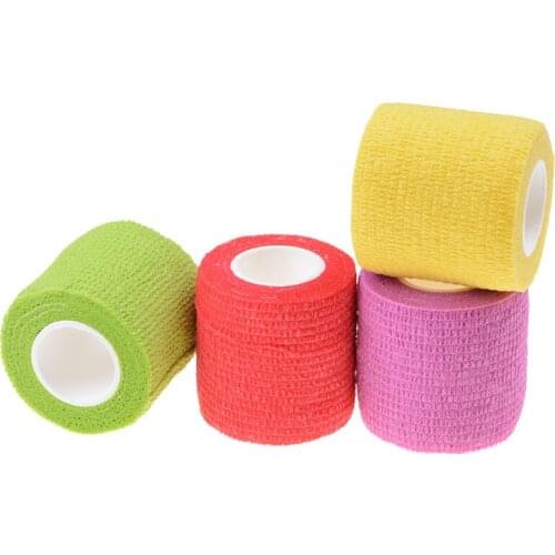 Security Protection Waterproof Self-adhesive Cshesive Bandages Elastic Wrap First Aid Sports Body Gauze Vet Medical Tape 450x5cm