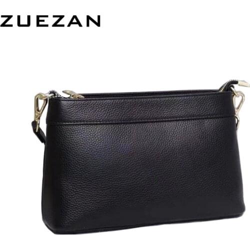 2 Straps, Womens Genuine Leather Bag, 100% Natural Cows skin Female Shoulder Bag, Lady Cross-body bag, A405