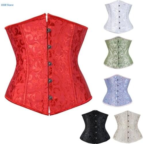 Underbust Women Vintage Corset Top Curve Shaper Modeling Strap Slimming Waist