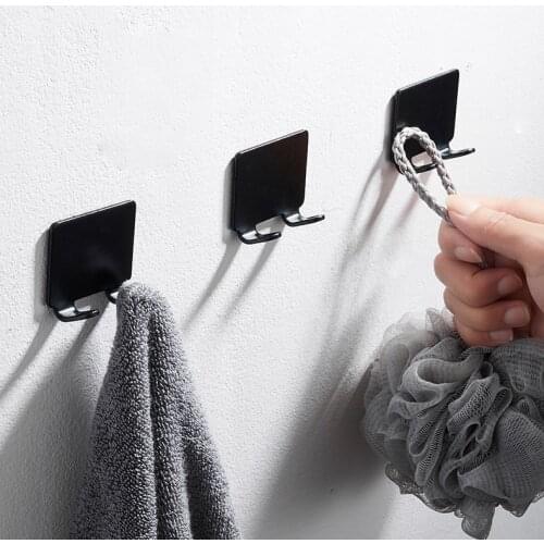 1Pcs Storage Hook Men Shaver Shelf Nordic Style Space Aluminum Punch Free 3Colors Bathroom Accessories Multi Purpose