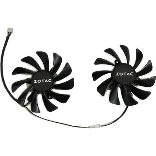 2pcs/set ZOTAC GeForce GTX 1070 Ti AMP Edition GPU VGA Cooler Fan For GeForce GTX 1070Ti AMP Core Video Cards As Replacement