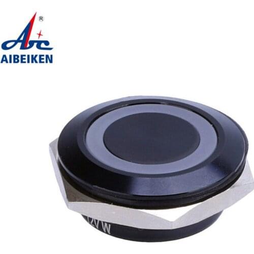 22/25/30MM Metal Black Momentary 6V 12V 24V 220V Ring LED Waterproof Push Button Switch