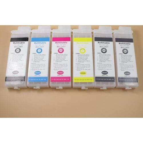 260ml PFI107 Empty Refillable Ink Cartridge For Canon IPF670 IPF680 IPF685 IPF770 IPF780 IPF785 Printer BK C M Y MBK MBK