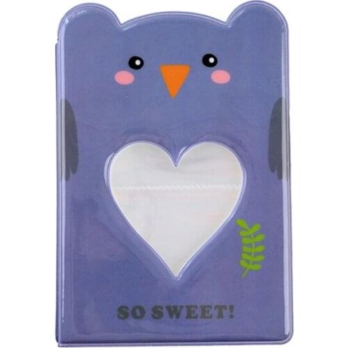 Cartoon Animal Hollow Heart Shape 3" Photo Album 64 Photos Memory Books Vertical N0PA