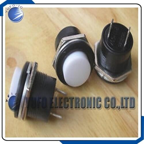 Free Shipping One Lot 12,WHITE Momentary Push-Button ON OFF Switch,507W