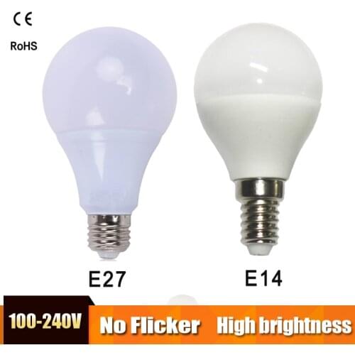 Bombillas led e27 e14 para el hogar 220v 110v 3w 5w 7w lampada led 9w 12w 15w lampara led bombillas para hogar cold warm white