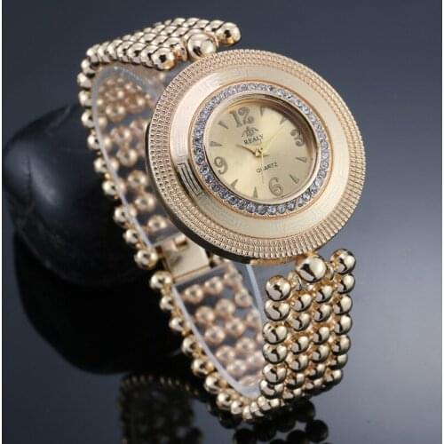 Brand luxury gold Diamond Crystal Fashion Quartz watches Women dress Ladies gift clock Stainless Steel Watch zegarek damski