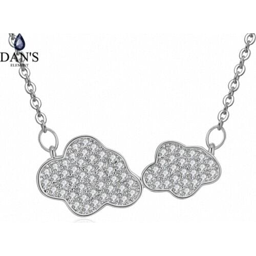 Dans Element Real Brand AAA Zirconia Micro Inlays Fashion Cloud Pendant S925 Necklace for women Valentines Gift 133490