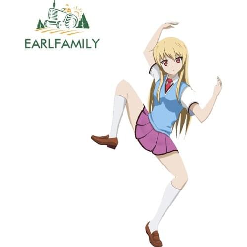 EARLFAMILY 13cm x 7.6cm for Mashiro Shiina Car Stickers Cute Funny Decals Scratch-Proof Creative Refrigerator Helmet Decoration