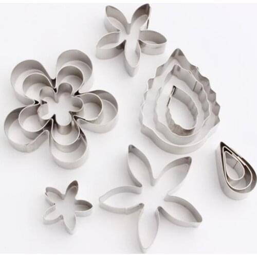 Cake Mold Tool 304 Stainless Steel Flower Petal Leaf Cutting Mould Thai Flower Ceramic Resin Soil Cutter Clay Tools Iron Box