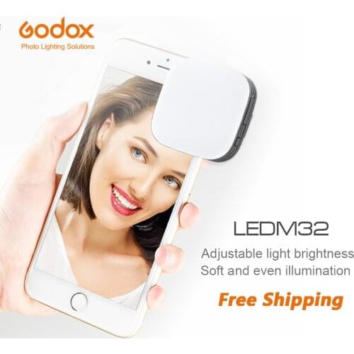 GODOX M32 Smartphone Mini LED Light Light-weight Portable Photography Lighting Selfie Fill Light For Phones Live Tiktok Youtube