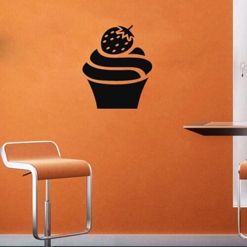 Muffins,Cupcakes,Cake, Sweets, Cafe, Dessert, Waffle,Fast food,Food,Pastry, Wall Decal Window Sticker Handmade A8-011