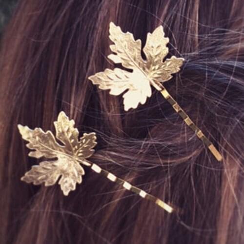 Creative Maple Leaf Shape Women Lady Girls Hair Clip Delicate Hair Pin Hair Barrette Hair Accessories Decorations Small