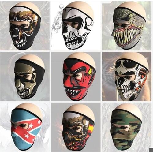 Outdoor Camping Cycling Skull Half Face Protective Mask Special Forces Face Mask Windproof Ski Face Protection To Keep Warm