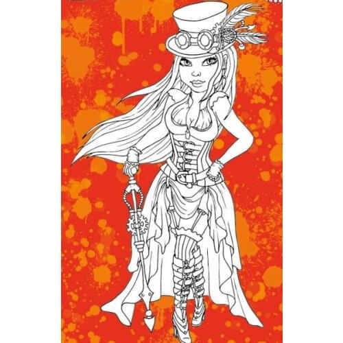 Mechanical girl Transparent Clear Silicone Stamp/Seal for DIY scrapbooking/photo album Decorative clear stamp sheets A1874