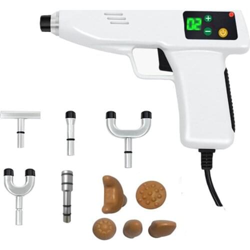 NEW 4 Level 10 Heads Adjustable Spine Chiropractic Instrument Electric Bone Correction Gun Activator Cervical Therapy Massager