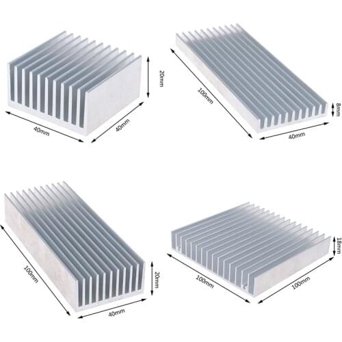 Hot Aluminum Alloy Heatsink Cooling Pad For High Power LED IC Chip Cooler Radiator Heat Sink 4 sizes