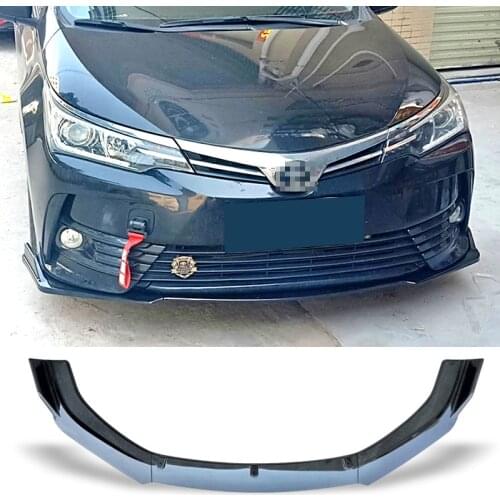 Front Bumper Spoiler Protector Plate Lip Body Kit For Toyota Corolla 2014 - 2018 Carbon Surface Car Decorative strip Chin Shovel