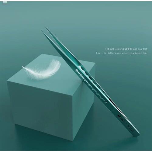 2UUL & WYLIE Ti11 Titanium Alloy Tweezers Straight Tip Forceps for Phone Motherboard Precise Wire Jump Chip IC Micro Repair