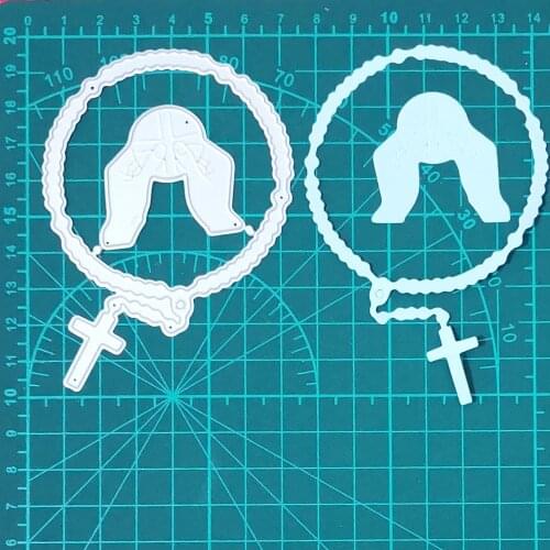 Prayer Holding the Cross Metal Cutting Dies Real Picture Cut Die Scrapbook Paper Craft Knife Mould Blade Punch Stencils Dies