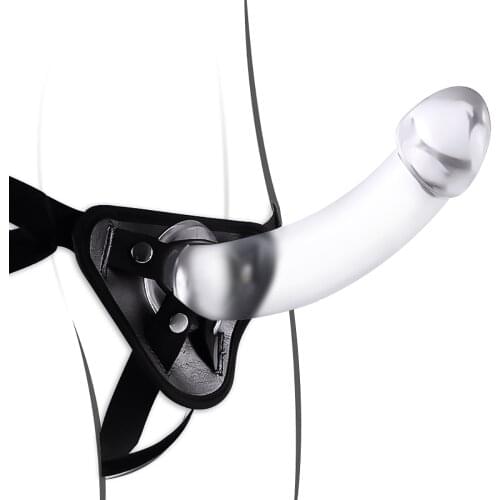 Transparent Dildos for Women Anal Toys Fake Dick Lesbian Masturbation Tools Strap On Penis Butt Plug Adult Erotic Sex Machine