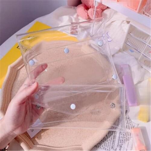 Transparent PVC Stationary Organizer Stationery Pen Holder Cute Pencil Case Office Supplies Desk Accessories