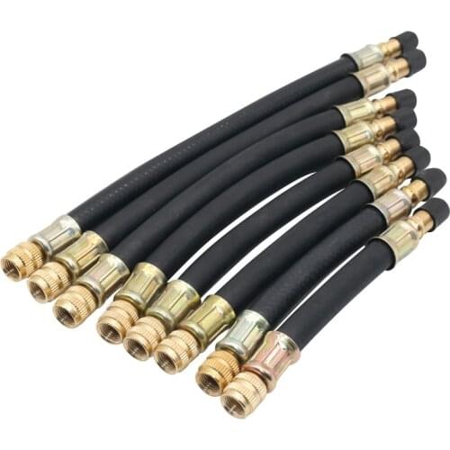 Various Braided Flexible Hose Tire Valve Inflatable Rubber Hose Steel Wire Car Wheels Tyre Valve Stems Extensions Tube Adapter