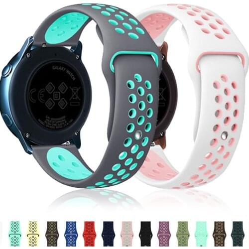 20mm 22mm Silicone Strap for Samsung Galaxy Watch 3 42mm 46mm 41mm 45mm Band Active 2 Gear S2 S3 Huawei Watch gt 2 Bracelet