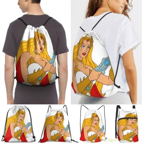 She-Ra Filmation Style Women Drawstring Sackpack Gym Bags Men Outdoor Travel Backpacks For Training Fitness Swimming Bag