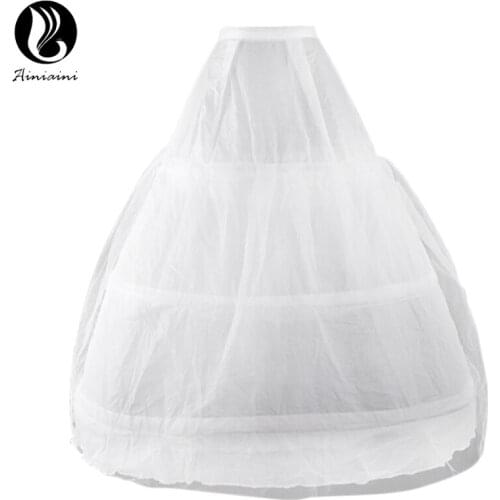 Three Hoops Mesh White Petticoat For Wedding Dresses Ball Gowns Marrage Petticoats Stretch Waist Wedding Underskirt AC01