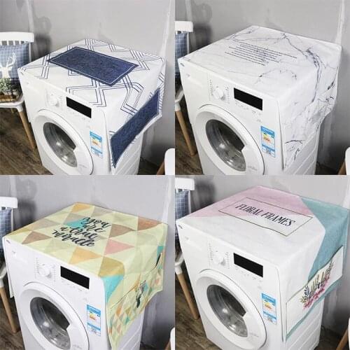 Nordic Simple Geometry Washing Machine Dust Protection Cover Cover Cloth Refrigerator Cover Cloth Home Decoration