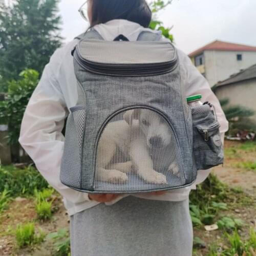 Pet Carrier Bags Portable Dog Mesh Bag Breathable Cat Backpack Large Capacity Puppy Kitten Outdoor Travel Carriers Pet Supplies
