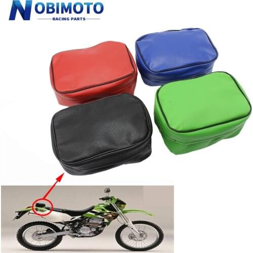 Off Road Motorcycle Rear Tool Bag Tail Kit Storage PU Leather Waterproof Durable For Honda CRF150 CRF250/450 XR250R XR350R XR600