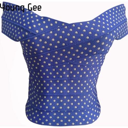 Young Gee Womens Sexy Strap Tanks Crop Top Female Polka Dot Summer Bustier Bralette Camisole Tops Cropped Feminino blusa femme