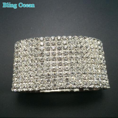Elastic Crystal Bracelet Competition Jewelry BIKINI Cuff Crystal Rhinestone Wedding Pageant NPC IFBB Competition Bracele