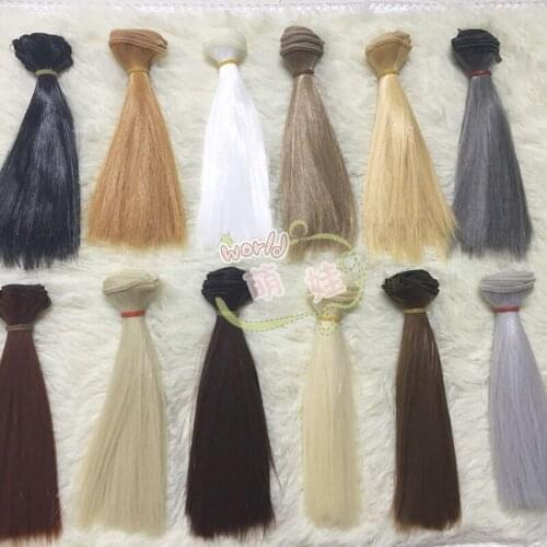 10PCS/LOT Hot DIY BJD Hair Accessories High Temperature Wire Straight Doll Hair Wigs 15CM/20CM/25CM