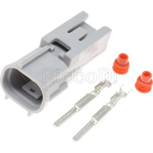 2Sets 6188-0266 Lamp Light Socket Plug Automotive Connector 2 Pin Quick Electronic Connector Male TS Sealed Series For Toyota