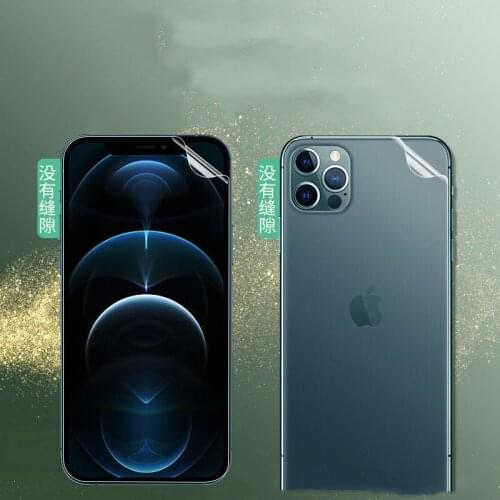 2pcs Back Full Cover Hydrogel Film For iPhone 12 11 Pro XS Max Screen Protector For iPhone 7 8 6 6S Plus X XR Protective Film