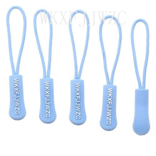 20pcs Light Blue Zipper Pulls Strong Nylon Cord Non-slip with Rubber Gripper Pull To Fit Any Zipper Materials-Zipper Fixer