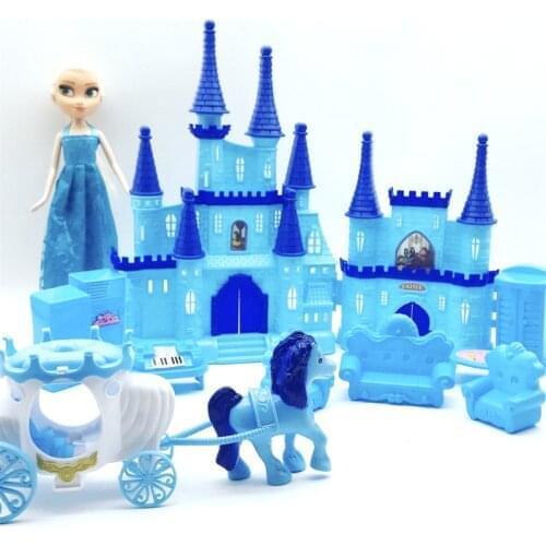 2021 Pretend Play Doll Furnitures Toys for Girls Friends Princess Castle House Set Juguetes for Kids Xmas Birthday Gifts
