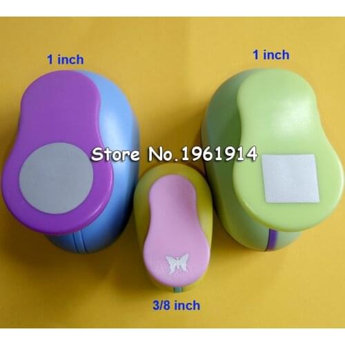 3pcs(2.5cm) circle and square shape craft punch 3/8" butterfly Punch Craft Scrapbooking school Paper Puncher eva hole punch