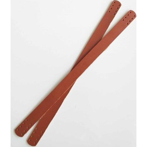 35x2 Cm Genuine Leather Double Handle Tan Color